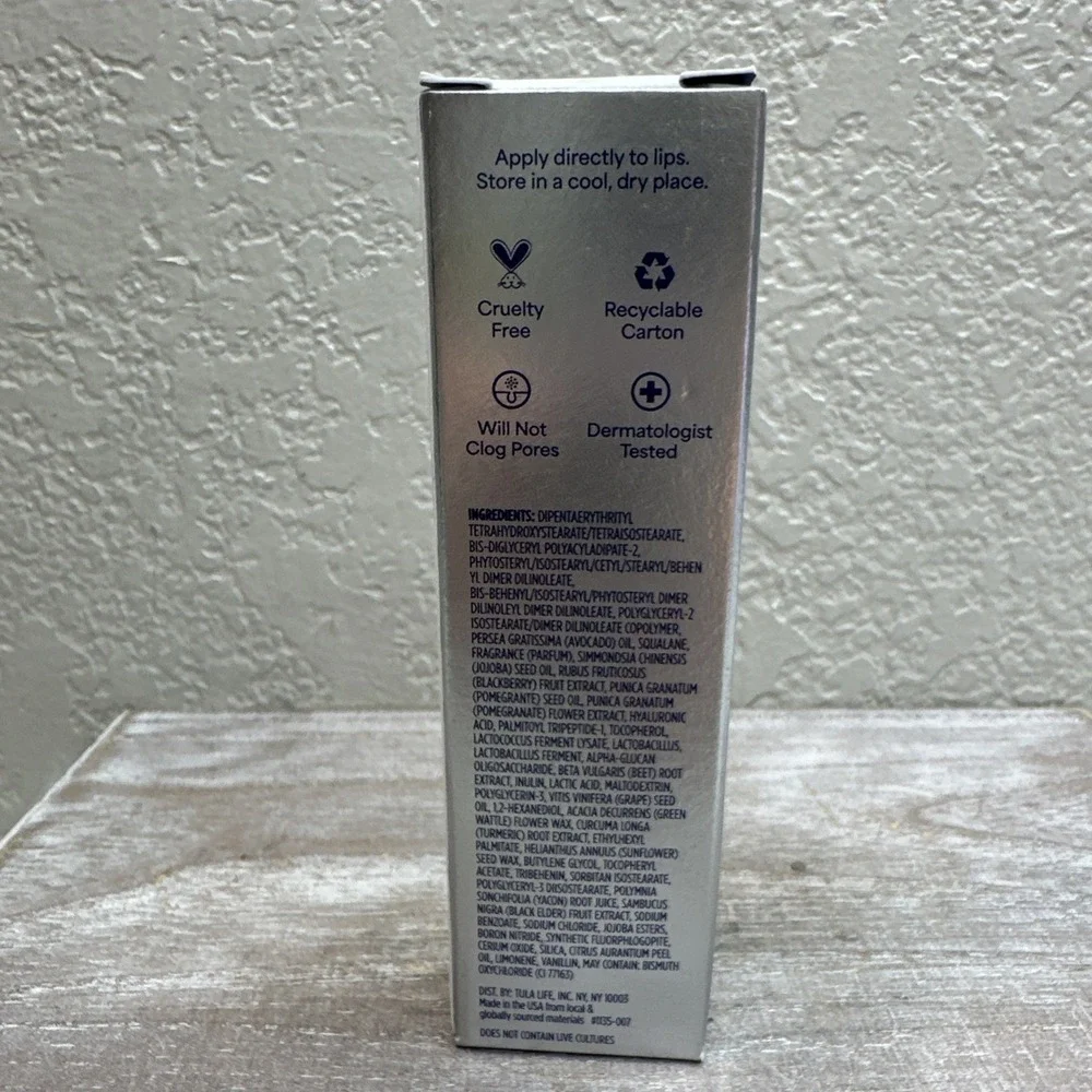 $14 🌙 NIB TULA Skincare 'Glaze Plumping Lip Treatment in ICED 0.28oz NEW
